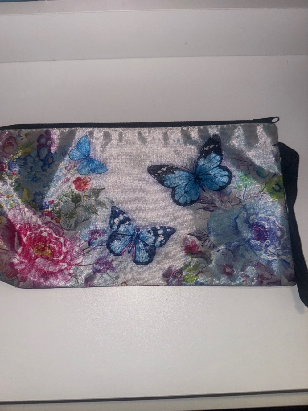 Butterfly Makeup Bag 💕 Cosmetic Pouch Floral Print ✨